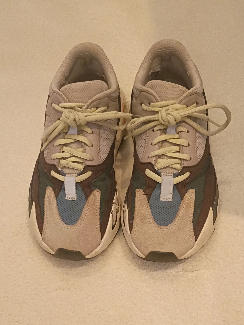 Adidas Kids Beige, Blue & Brown Multi-Panel Sneaker